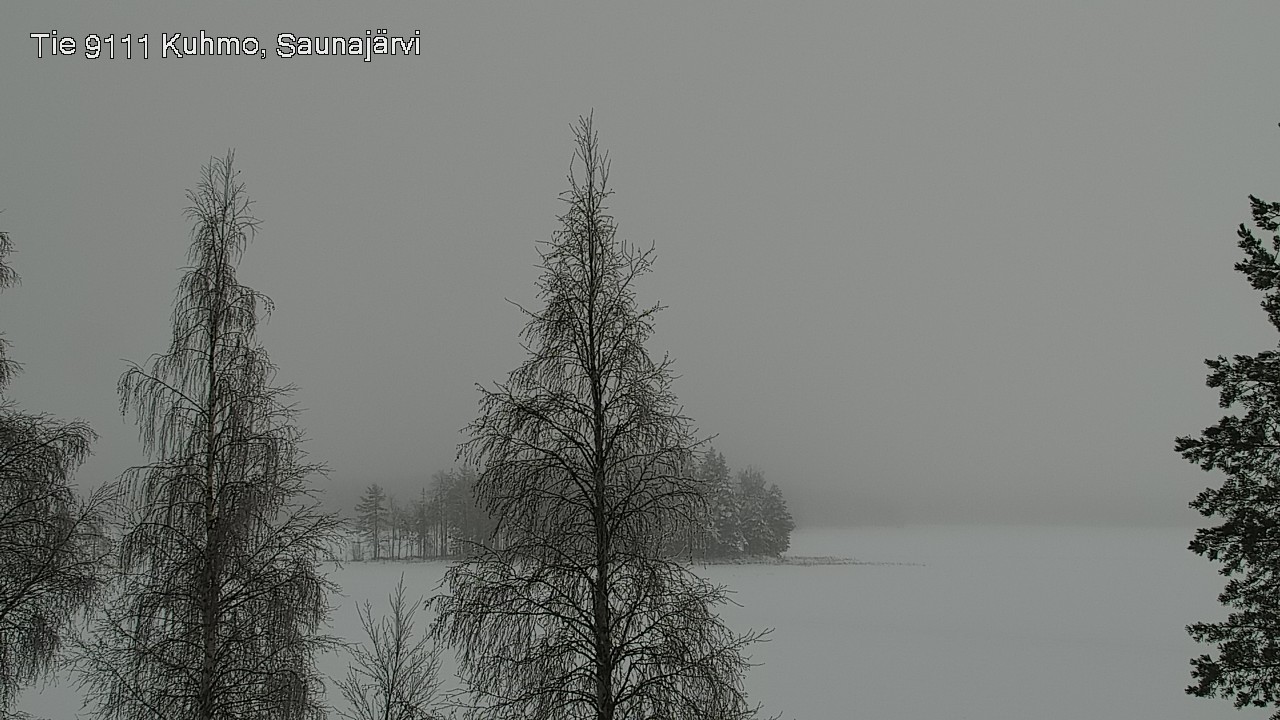 Weather Camera Image Road 9111 Kuhmo, Saunajärvi, Kuhmo, Kainuu