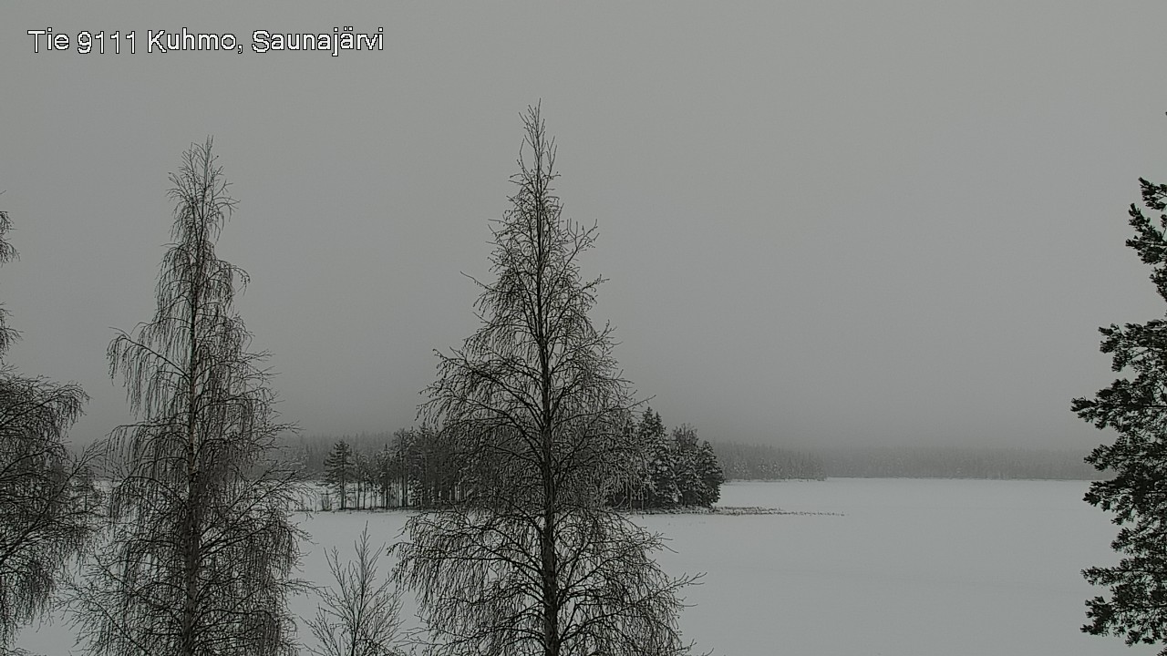 Weather Camera Image Road 9111 Kuhmo, Saunajärvi, Kuhmo, Kainuu