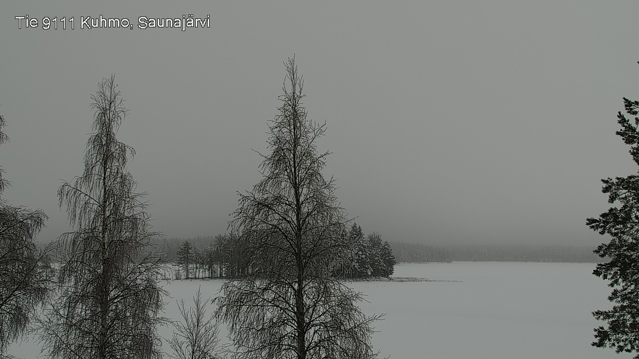Weather Camera Image Road 9111 Kuhmo, Saunajärvi, Kuhmo, Kainuu
