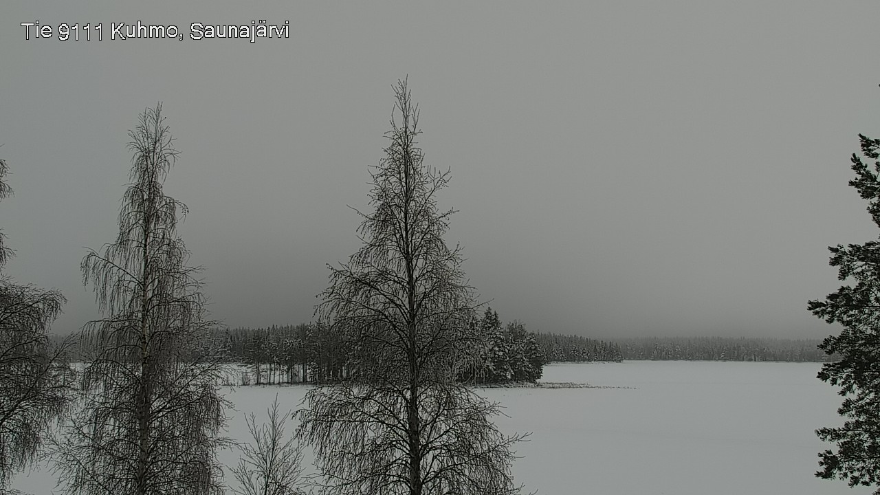 Weather Camera Image Road 9111 Kuhmo, Saunajärvi, Kuhmo, Kainuu