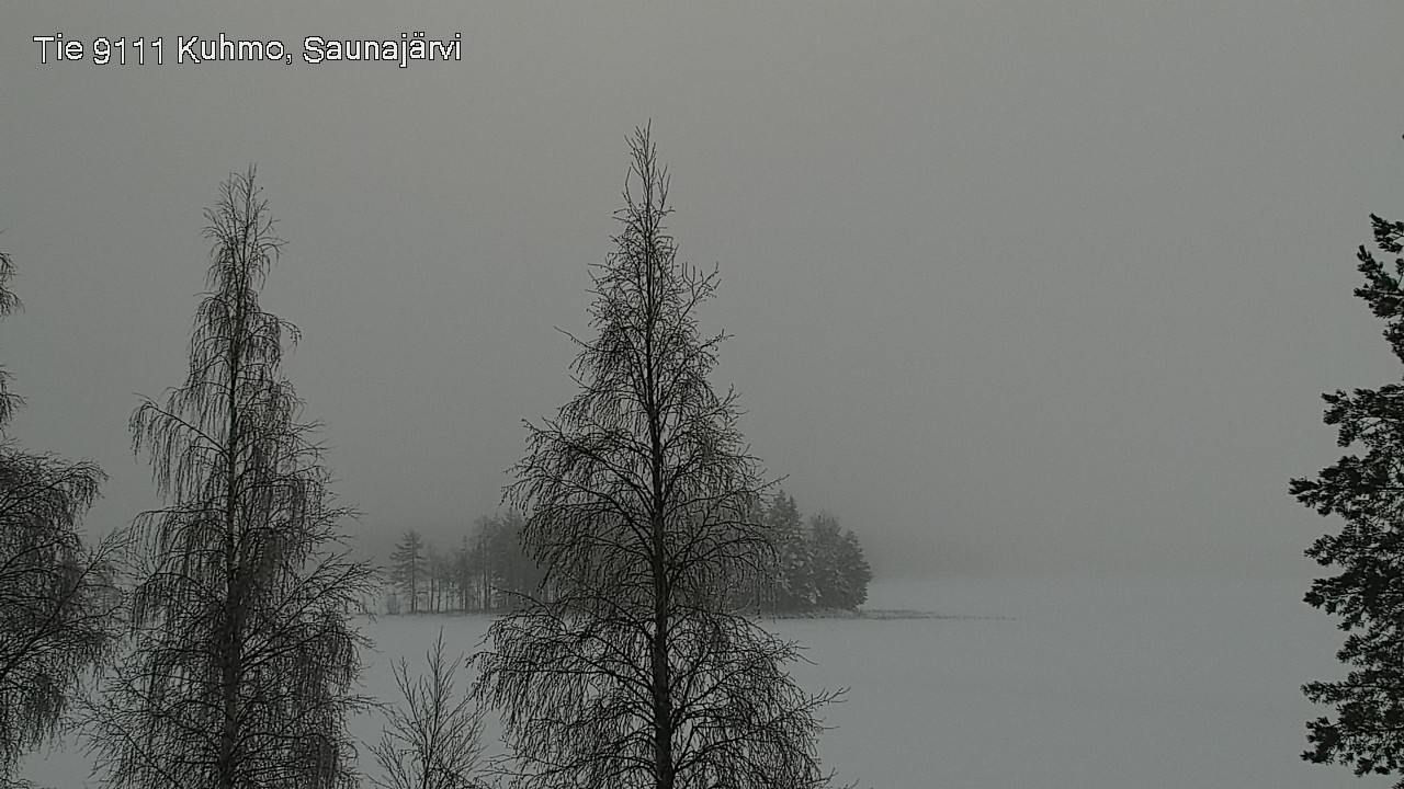 Weather Camera Image Road 9111 Kuhmo, Saunajärvi, Kuhmo, Kainuu