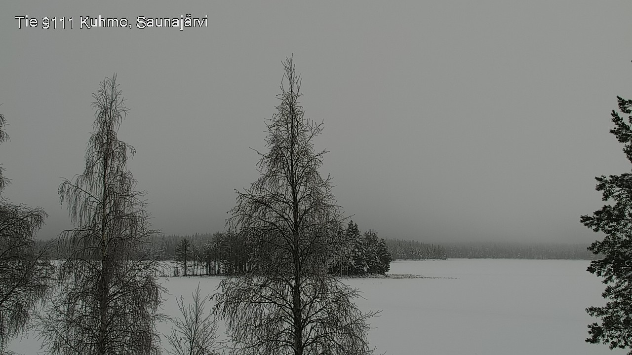 Weather Camera Image Road 9111 Kuhmo, Saunajärvi, Kuhmo, Kainuu
