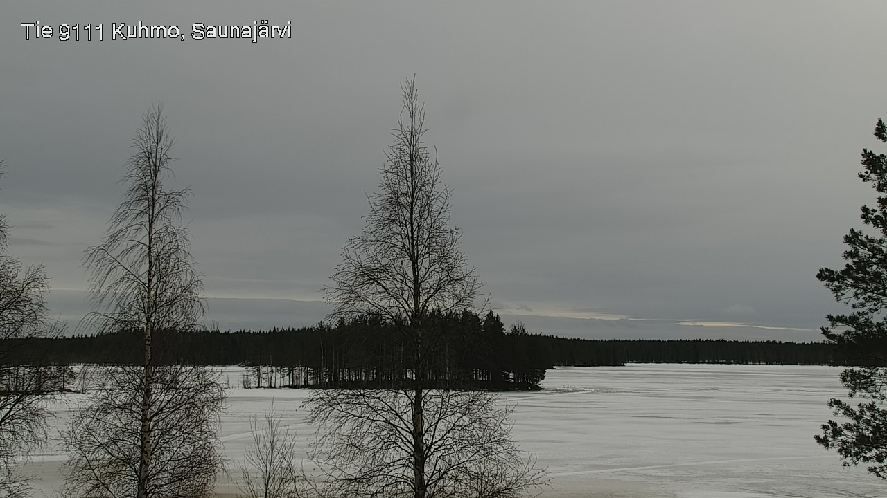 Weather Camera Image Road 9111 Kuhmo, Saunajärvi, Kuhmo, Kainuu
