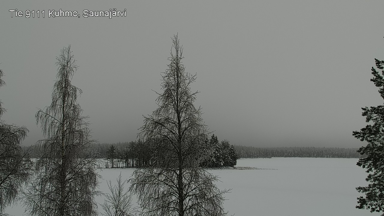 Weather Camera Image Road 9111 Kuhmo, Saunajärvi, Kuhmo, Kainuu