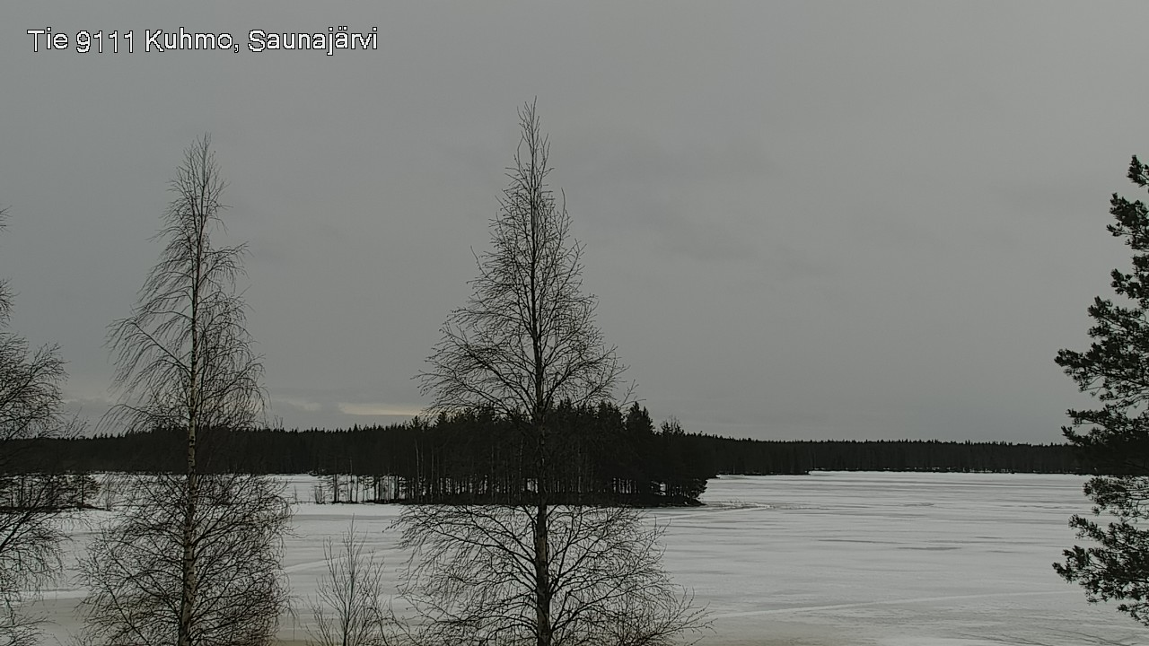 Weather Camera Image Road 9111 Kuhmo, Saunajärvi, Kuhmo, Kainuu