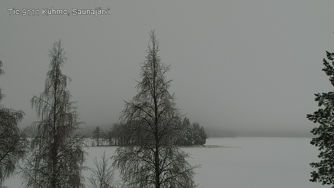 Weather Camera Image Road 9111 Kuhmo, Saunajärvi, Kuhmo, Kainuu