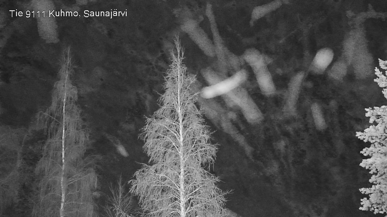 Weather Camera Image Road 9111 Kuhmo, Saunajärvi, Kuhmo, Kainuu