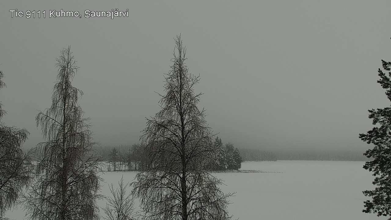 Weather Camera Image Road 9111 Kuhmo, Saunajärvi, Kuhmo, Kainuu