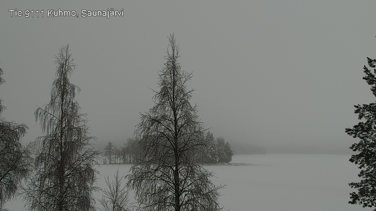 Weather Camera Image Road 9111 Kuhmo, Saunajärvi, Kuhmo, Kainuu