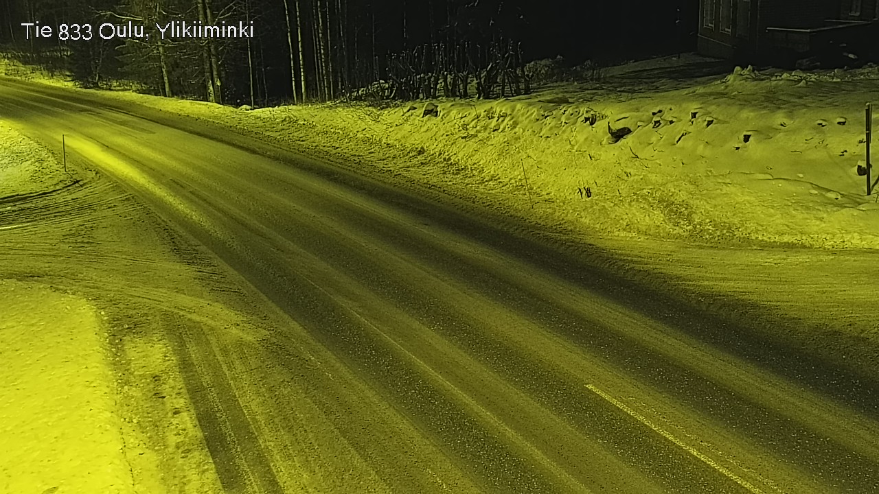 Weather Camera Image Väg 833 Oulu, Vesala, Oulu, Pohjois-Pohjanmaa