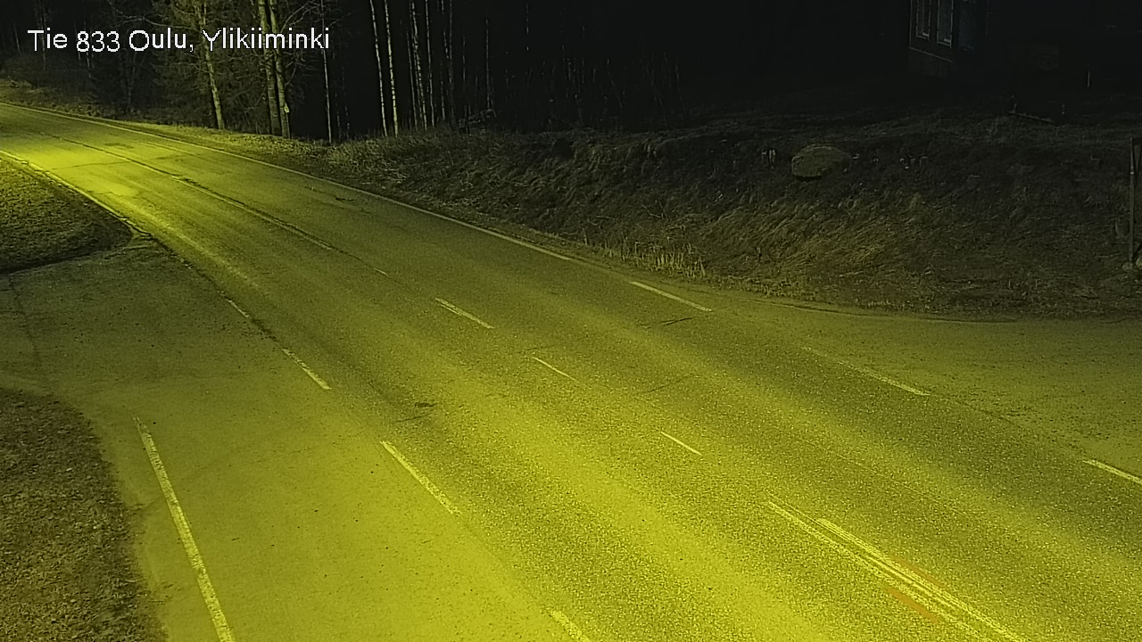 Weather Camera Image Väg  833 Oulu, Vesala, Oulu, Pohjois-Pohjanmaa