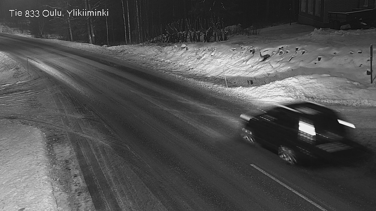 Weather Camera Image Väg 833 Oulu, Vesala, Oulu, Pohjois-Pohjanmaa