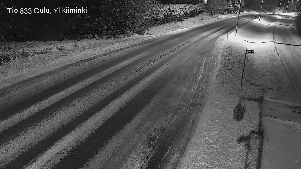 Weather Camera Image Väg  833 Oulu, Vesala, Oulu, Pohjois-Pohjanmaa