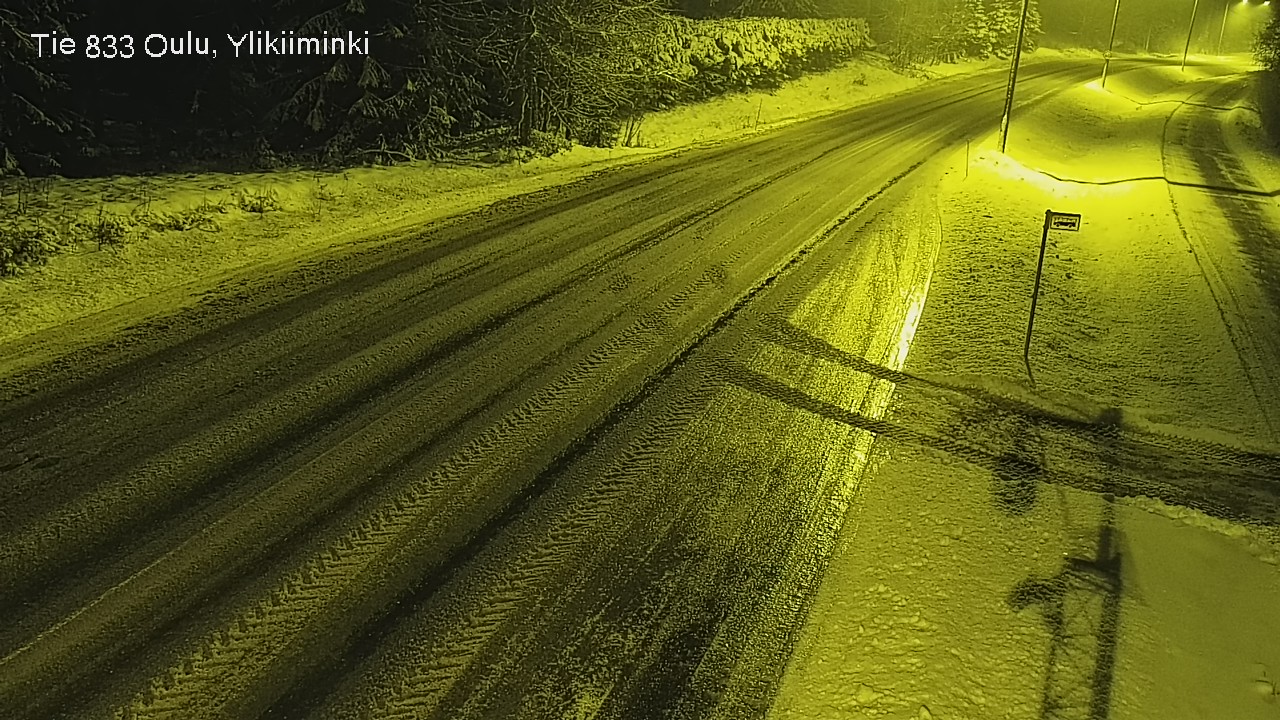 Weather Camera Image Väg  833 Oulu, Vesala, Oulu, Pohjois-Pohjanmaa