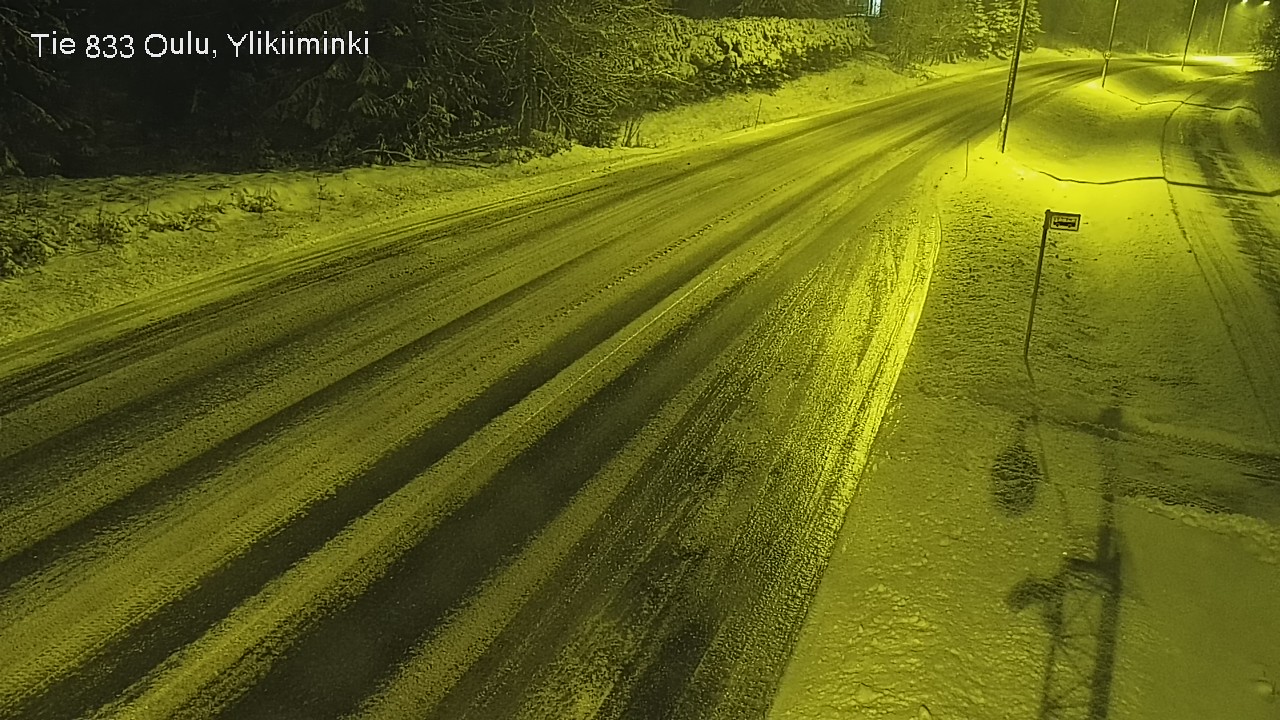 Weather Camera Image Väg  833 Oulu, Vesala, Oulu, Pohjois-Pohjanmaa