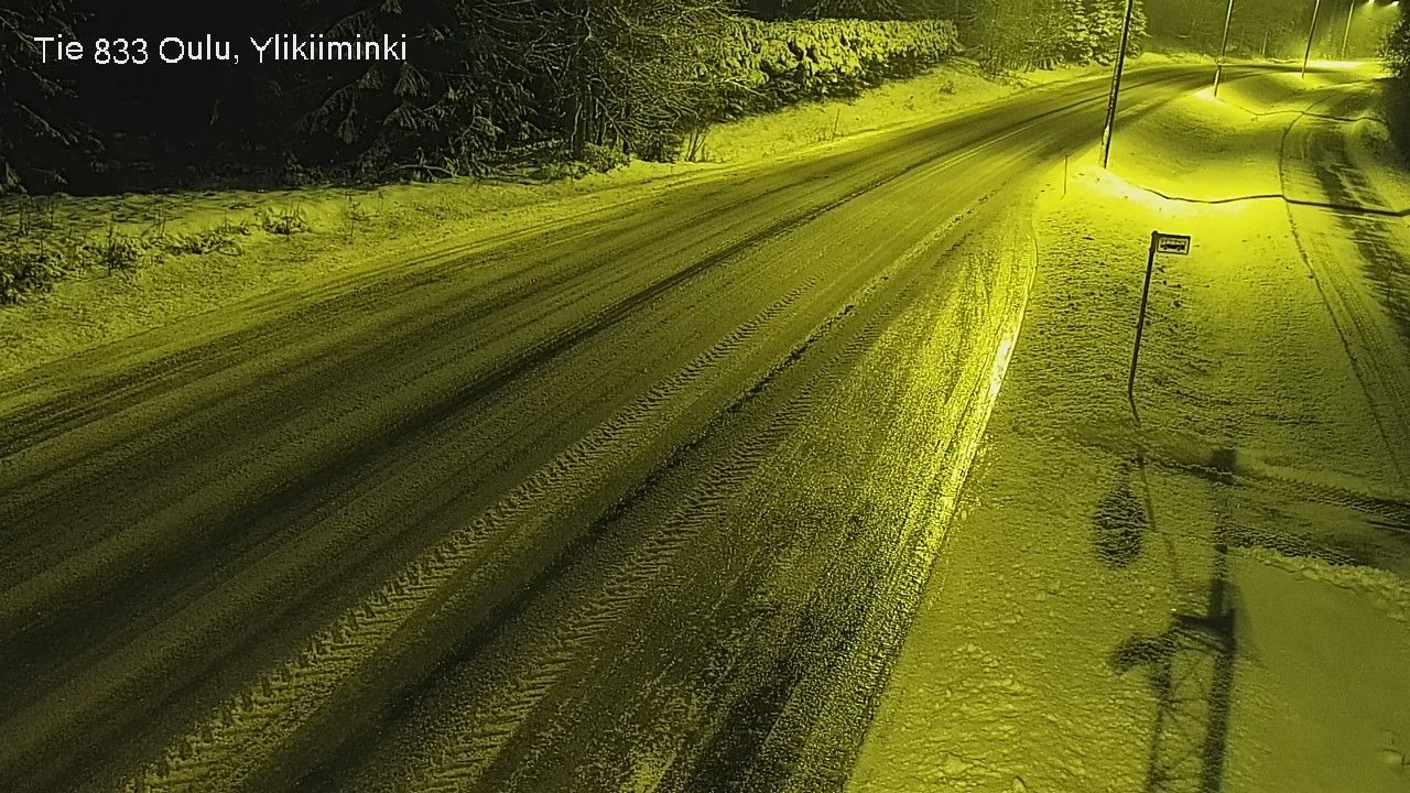 Weather Camera Image Väg  833 Oulu, Vesala, Oulu, Pohjois-Pohjanmaa