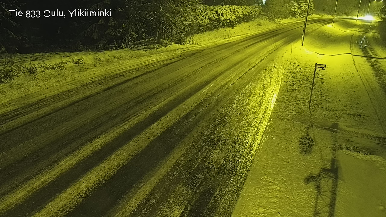 Weather Camera Image Väg  833 Oulu, Vesala, Oulu, Pohjois-Pohjanmaa