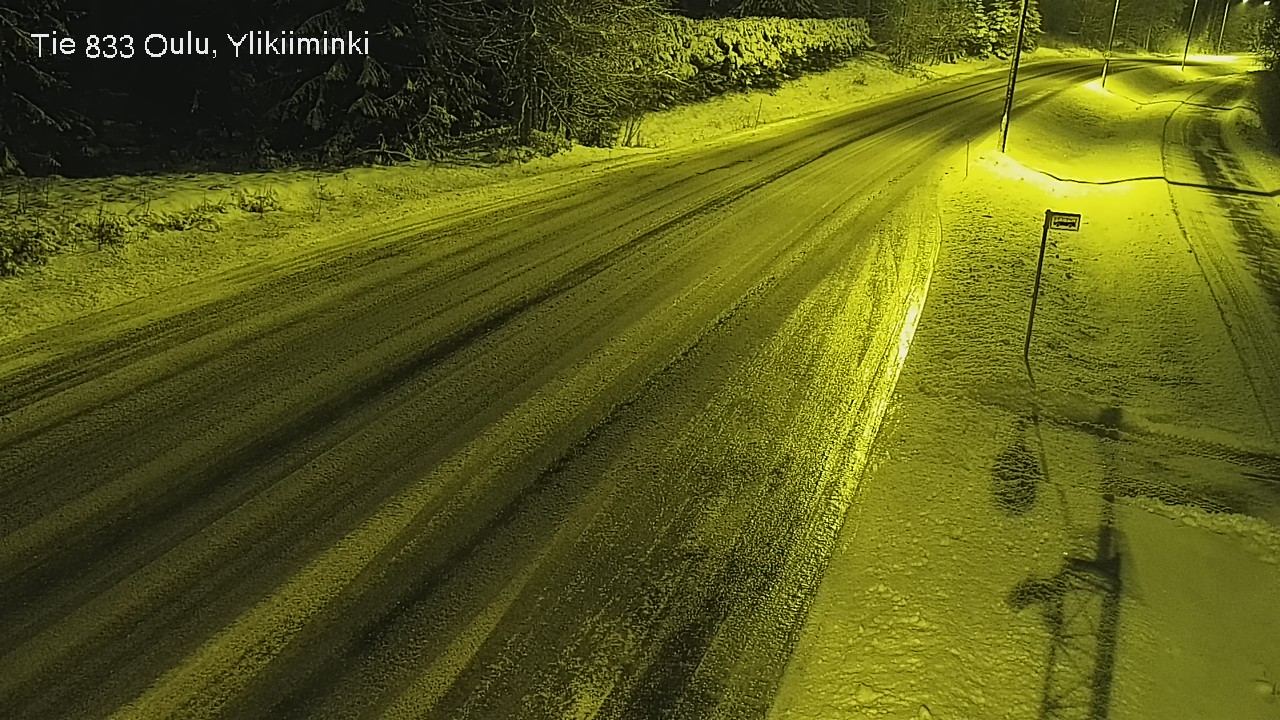 Weather Camera Image Väg  833 Oulu, Vesala, Oulu, Pohjois-Pohjanmaa