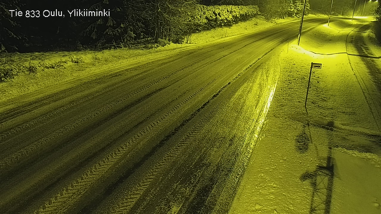 Weather Camera Image Väg  833 Oulu, Vesala, Oulu, Pohjois-Pohjanmaa