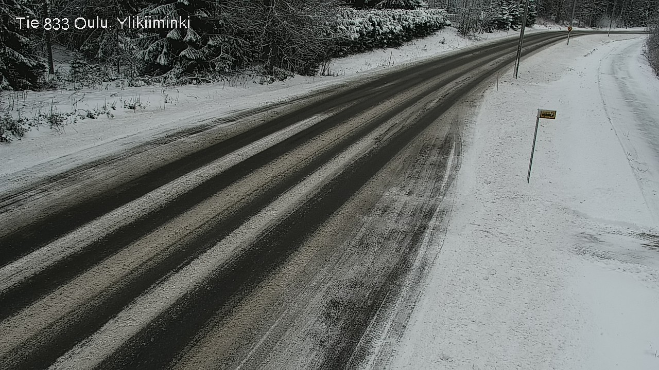 Weather Camera Image Väg  833 Oulu, Vesala, Oulu, Pohjois-Pohjanmaa