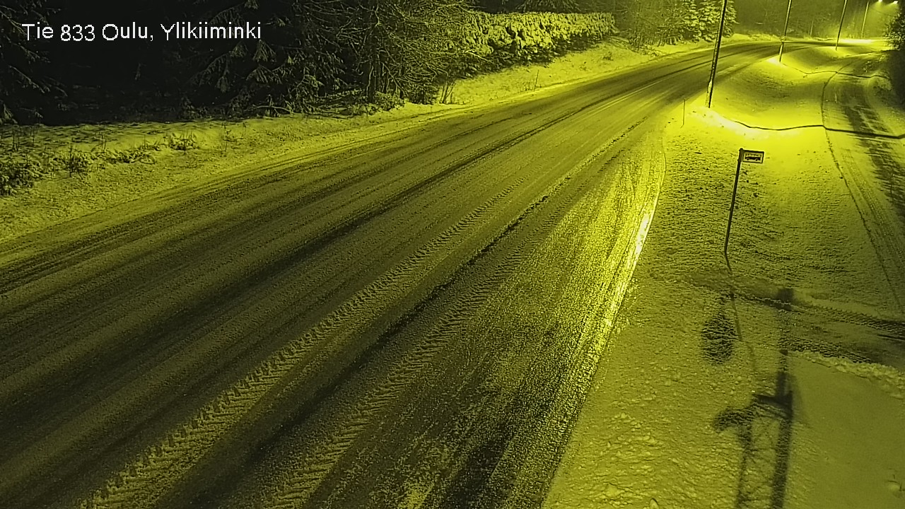 Weather Camera Image Väg  833 Oulu, Vesala, Oulu, Pohjois-Pohjanmaa
