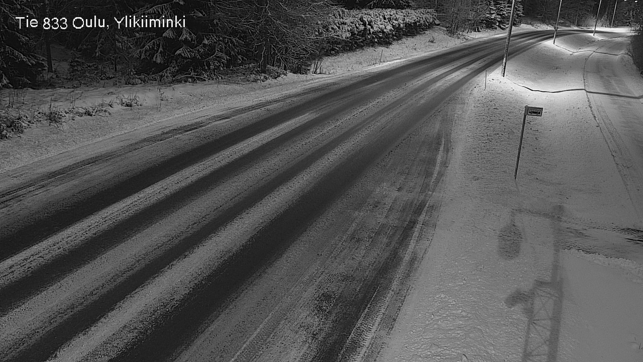 Weather Camera Image Väg  833 Oulu, Vesala, Oulu, Pohjois-Pohjanmaa