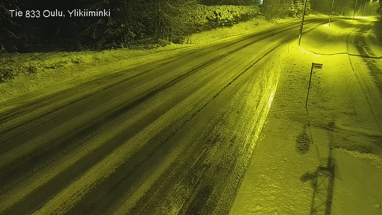 Weather Camera Image Väg  833 Oulu, Vesala, Oulu, Pohjois-Pohjanmaa
