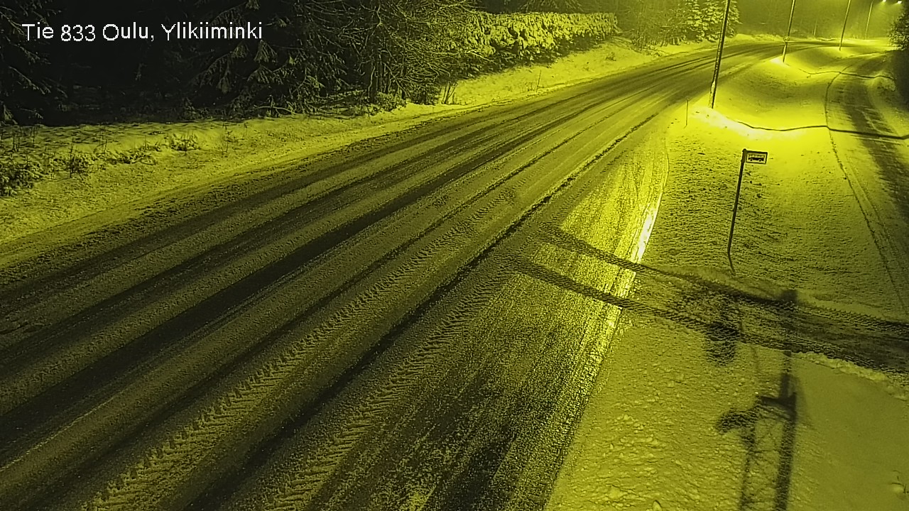 Weather Camera Image Väg  833 Oulu, Vesala, Oulu, Pohjois-Pohjanmaa