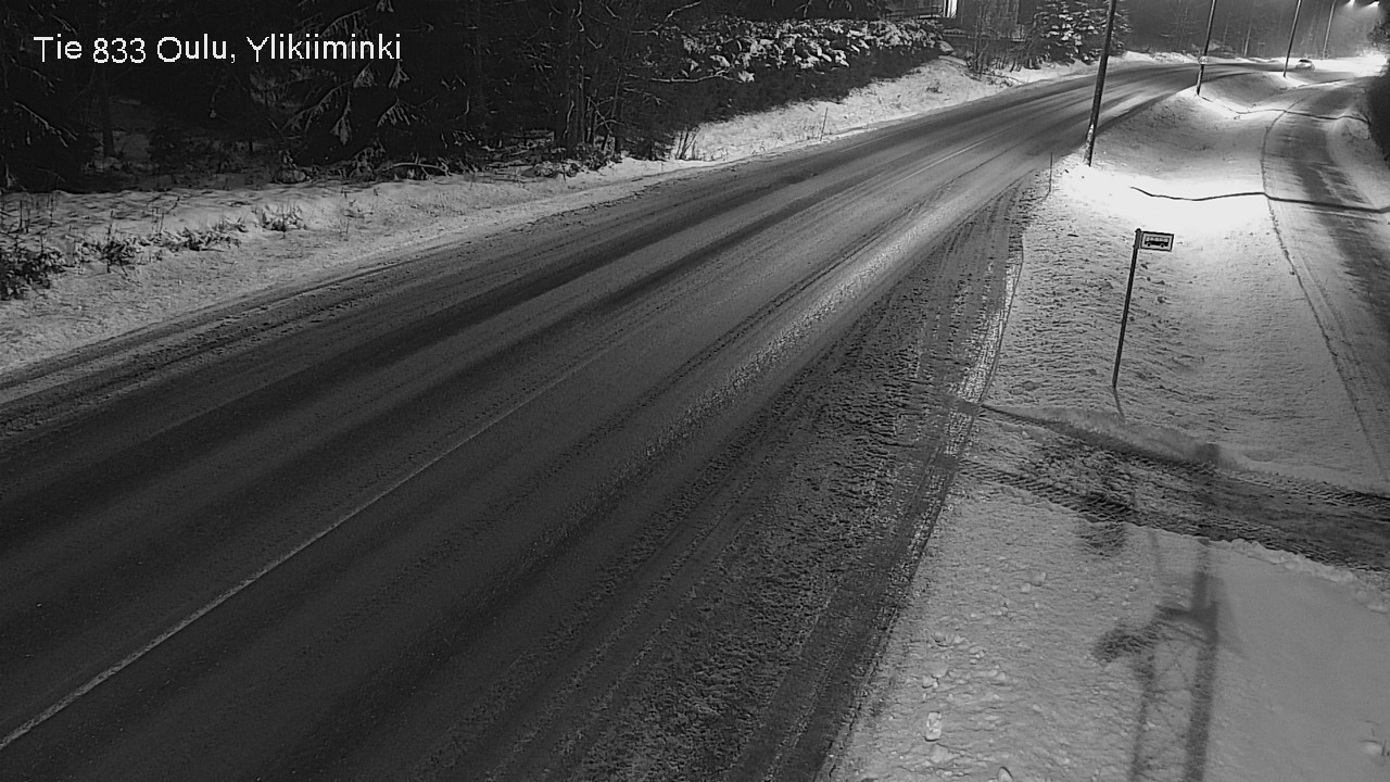 Weather Camera Image Väg 833 Oulu, Vesala, Oulu, Pohjois-Pohjanmaa