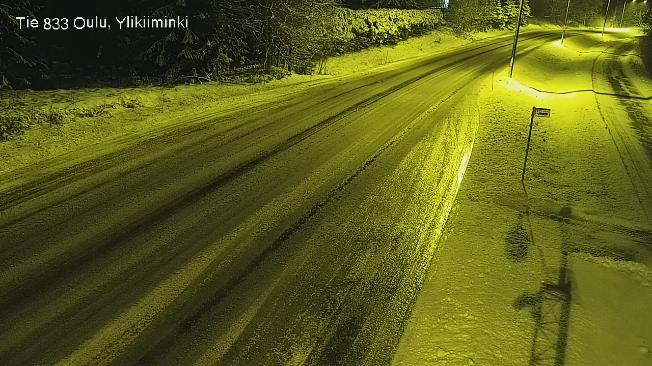 Weather Camera Image Väg  833 Oulu, Vesala, Oulu, Pohjois-Pohjanmaa