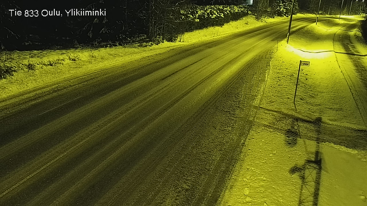 Weather Camera Image Väg 833 Oulu, Vesala, Oulu, Pohjois-Pohjanmaa