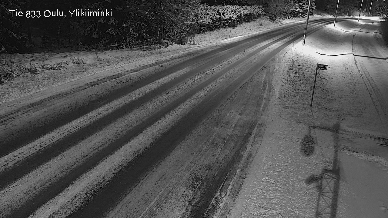 Weather Camera Image Väg  833 Oulu, Vesala, Oulu, Pohjois-Pohjanmaa