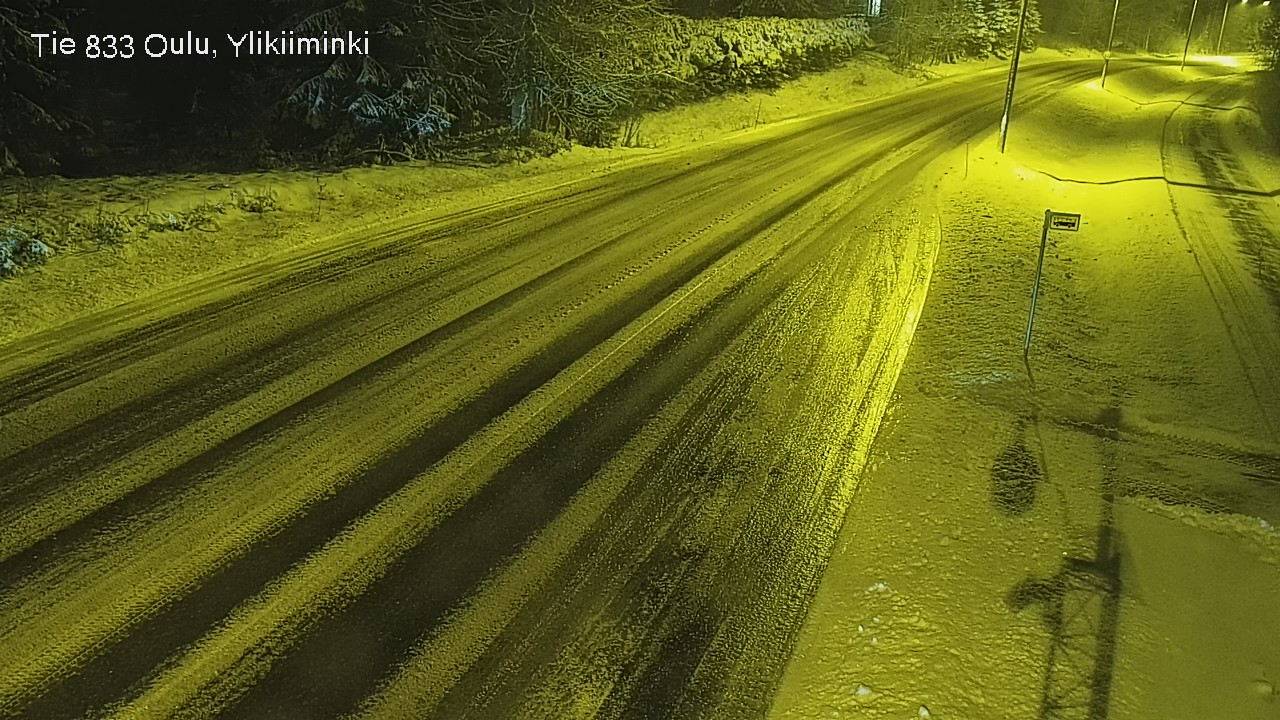 Weather Camera Image Väg  833 Oulu, Vesala, Oulu, Pohjois-Pohjanmaa