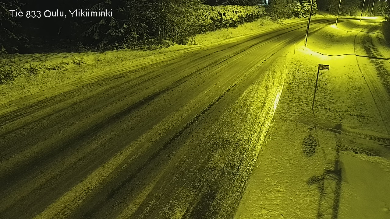 Weather Camera Image Väg  833 Oulu, Vesala, Oulu, Pohjois-Pohjanmaa