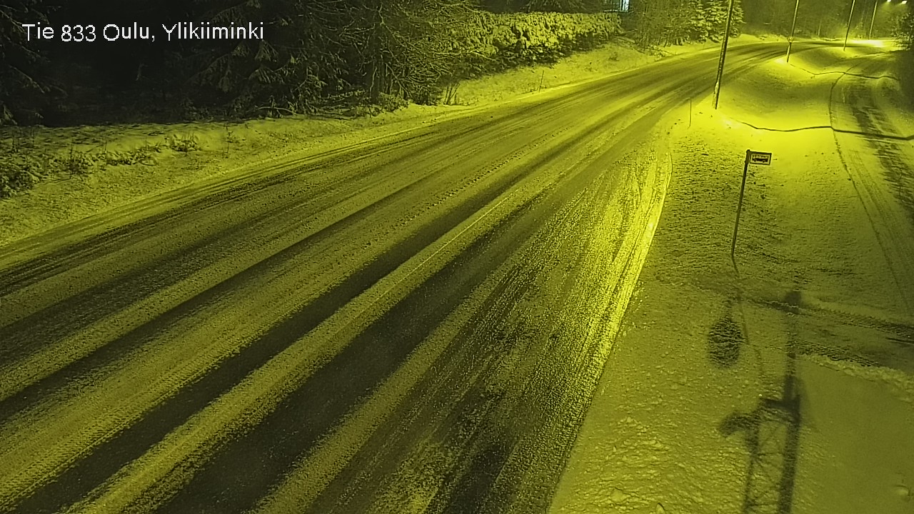 Weather Camera Image Väg  833 Oulu, Vesala, Oulu, Pohjois-Pohjanmaa