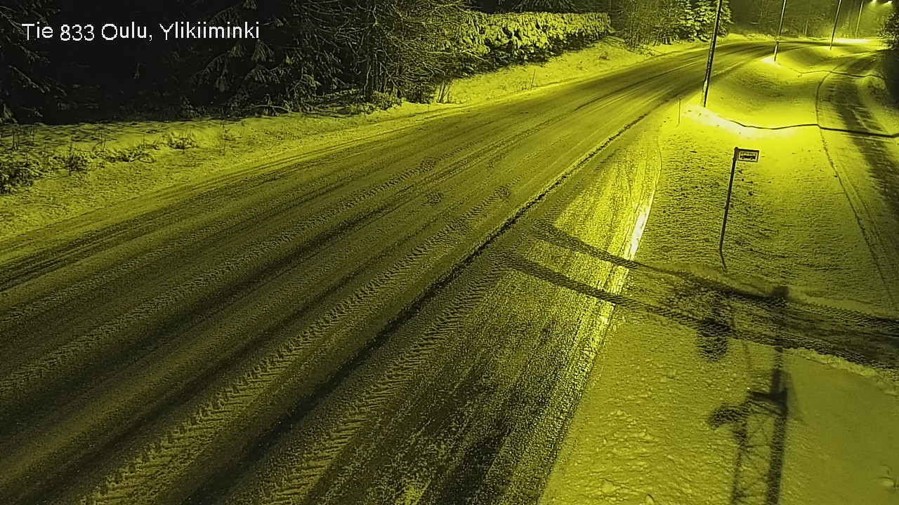 Weather Camera Image Väg  833 Oulu, Vesala, Oulu, Pohjois-Pohjanmaa