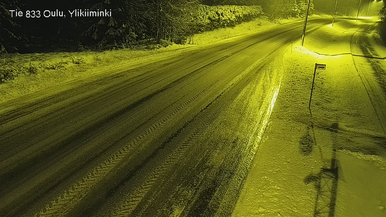 Weather Camera Image Väg  833 Oulu, Vesala, Oulu, Pohjois-Pohjanmaa