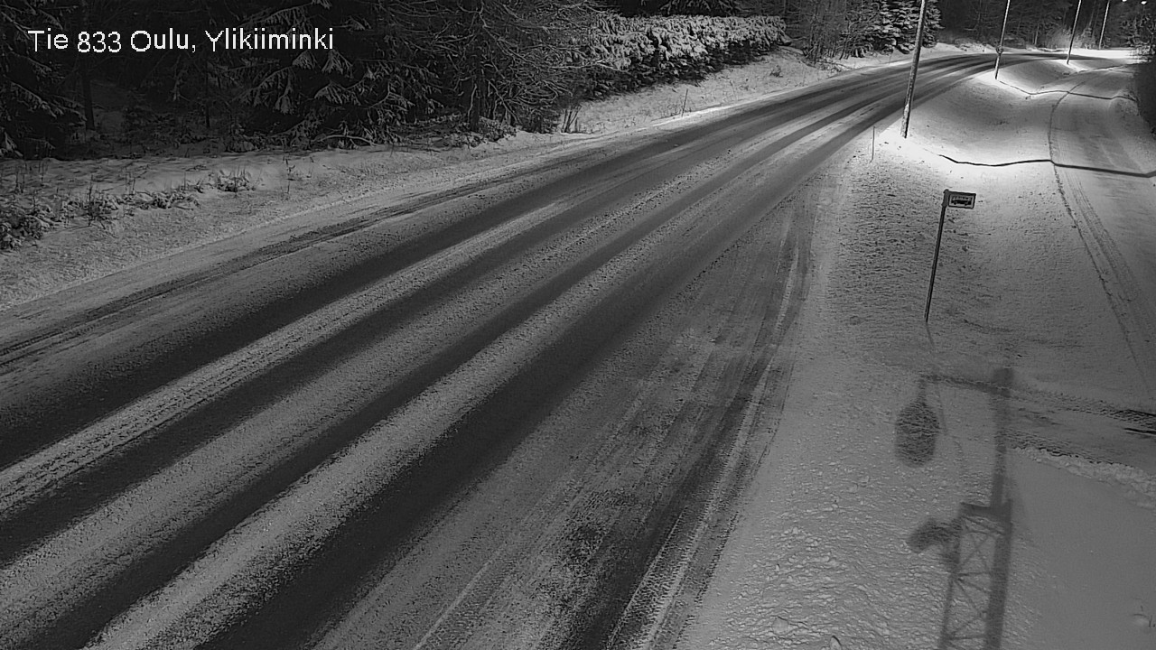 Weather Camera Image Väg  833 Oulu, Vesala, Oulu, Pohjois-Pohjanmaa