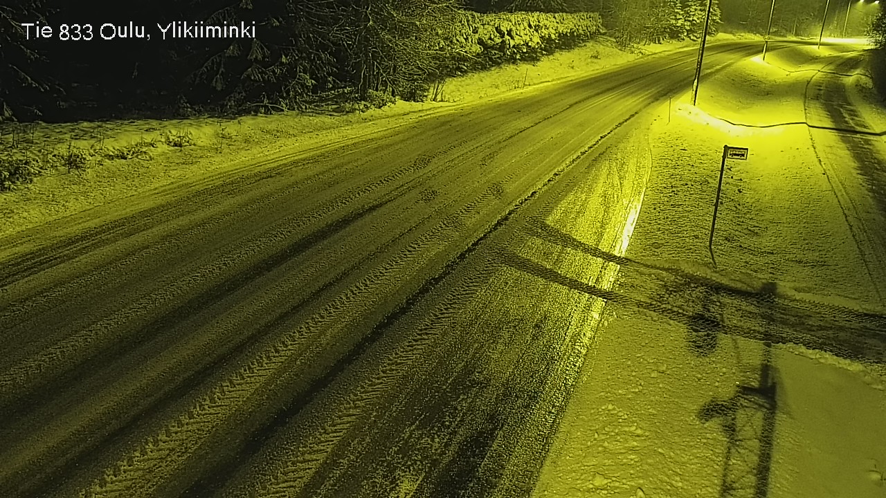 Weather Camera Image Väg  833 Oulu, Vesala, Oulu, Pohjois-Pohjanmaa