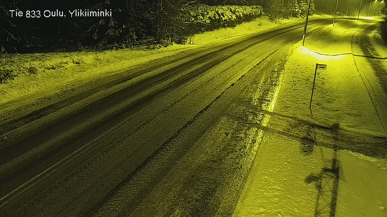 Weather Camera Image Väg  833 Oulu, Vesala, Oulu, Pohjois-Pohjanmaa