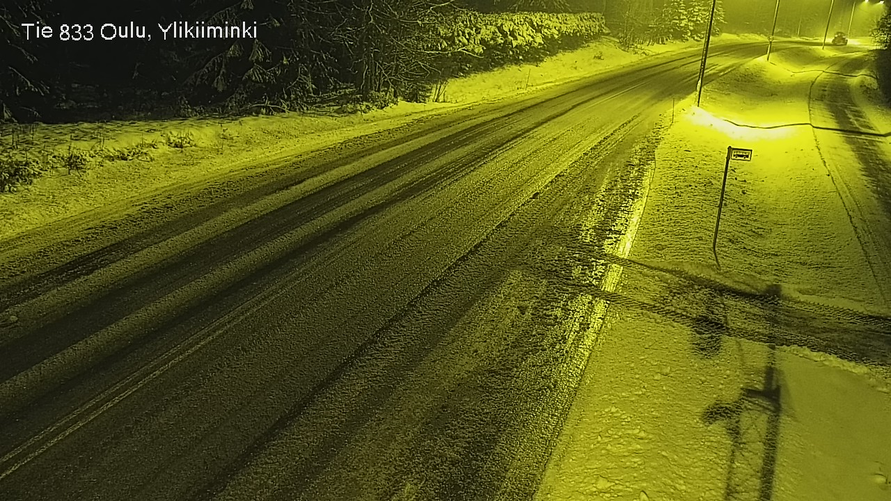 Weather Camera Image Väg  833 Oulu, Vesala, Oulu, Pohjois-Pohjanmaa