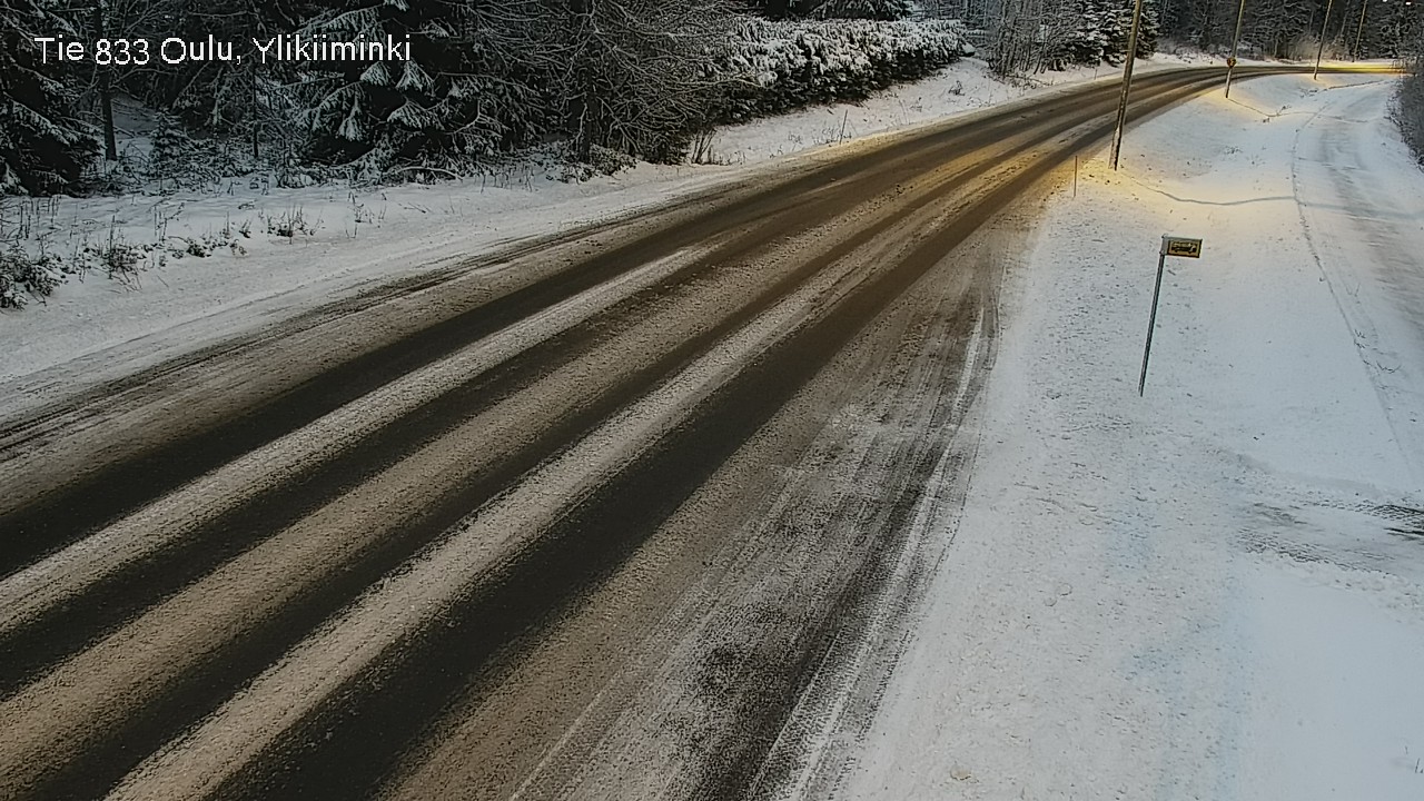 Weather Camera Image Väg  833 Oulu, Vesala, Oulu, Pohjois-Pohjanmaa