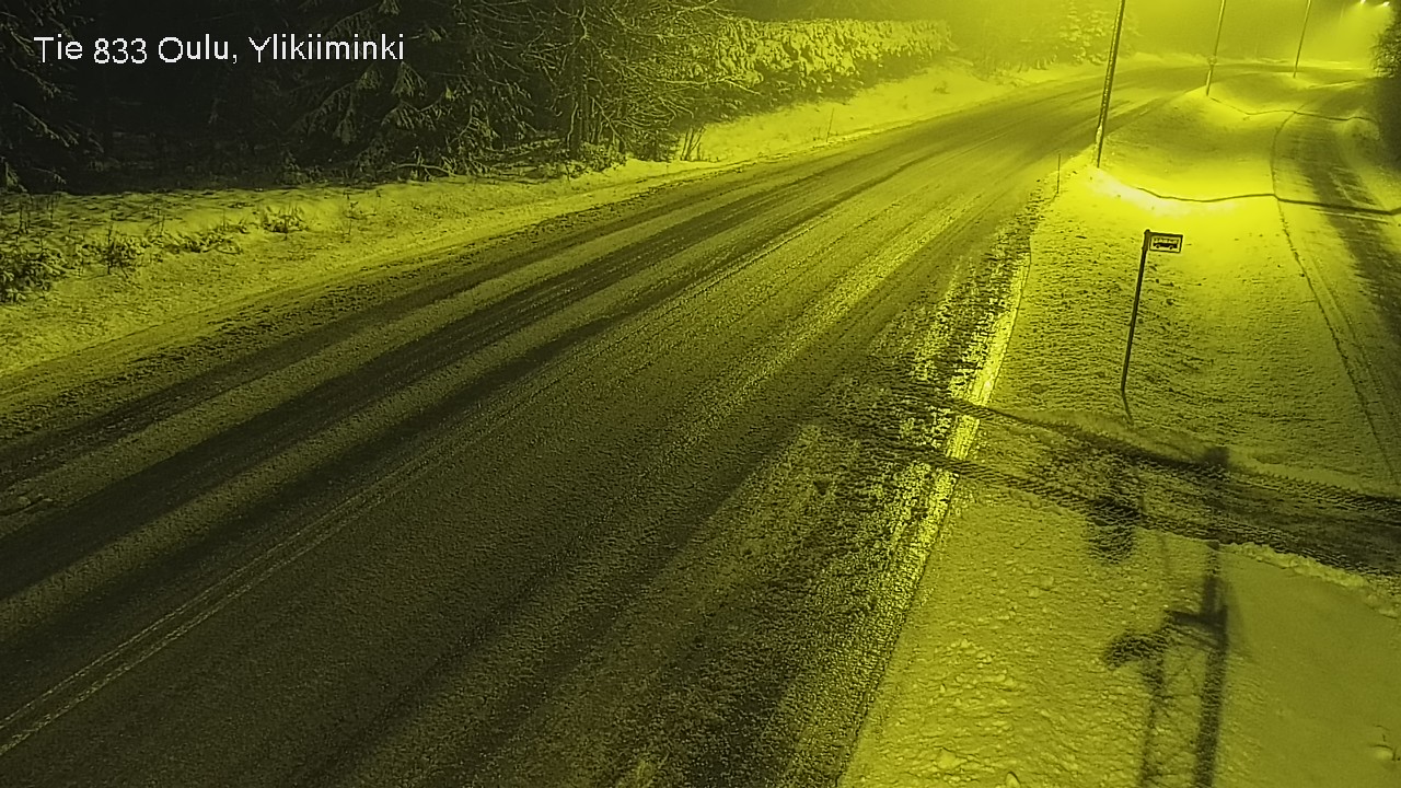 Weather Camera Image Väg  833 Oulu, Vesala, Oulu, Pohjois-Pohjanmaa
