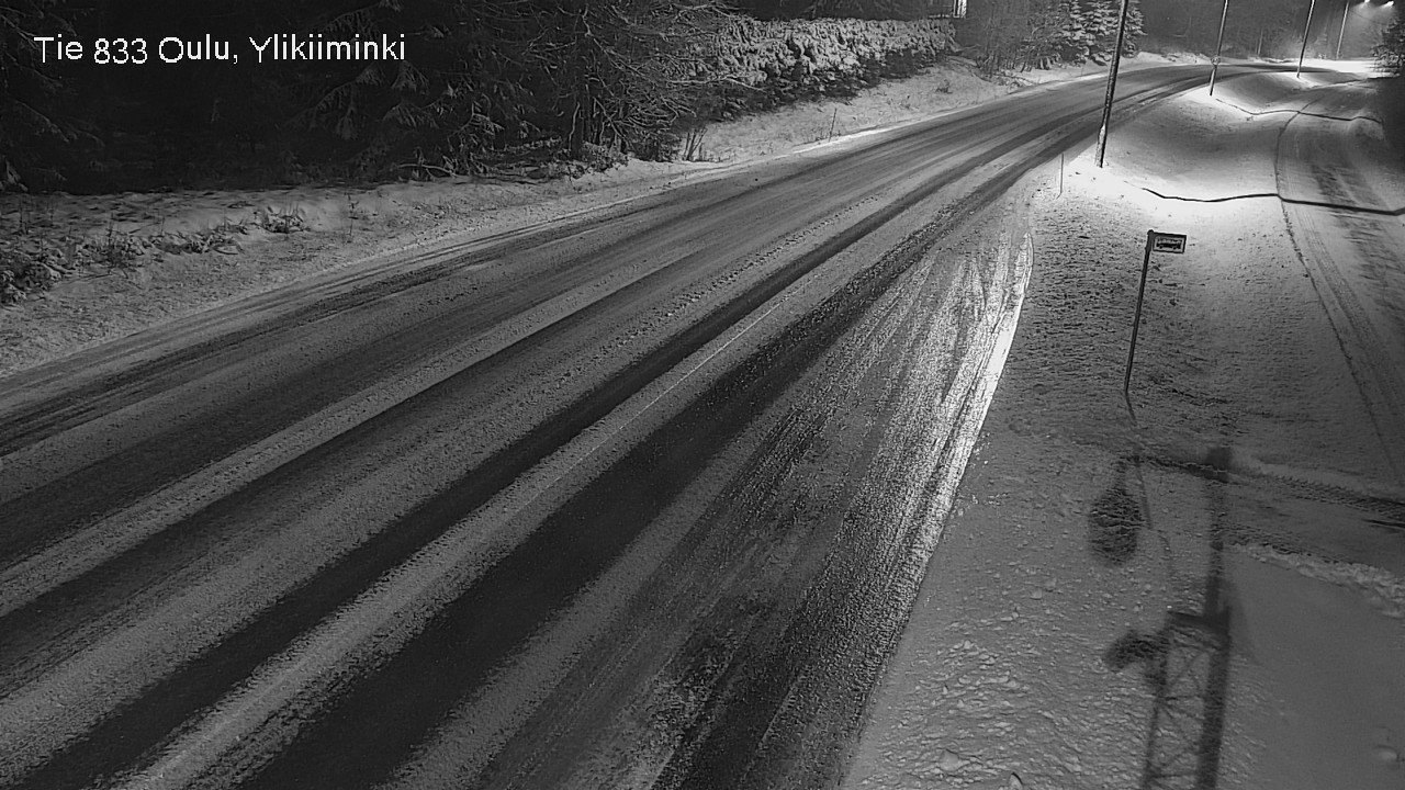 Weather Camera Image Väg  833 Oulu, Vesala, Oulu, Pohjois-Pohjanmaa