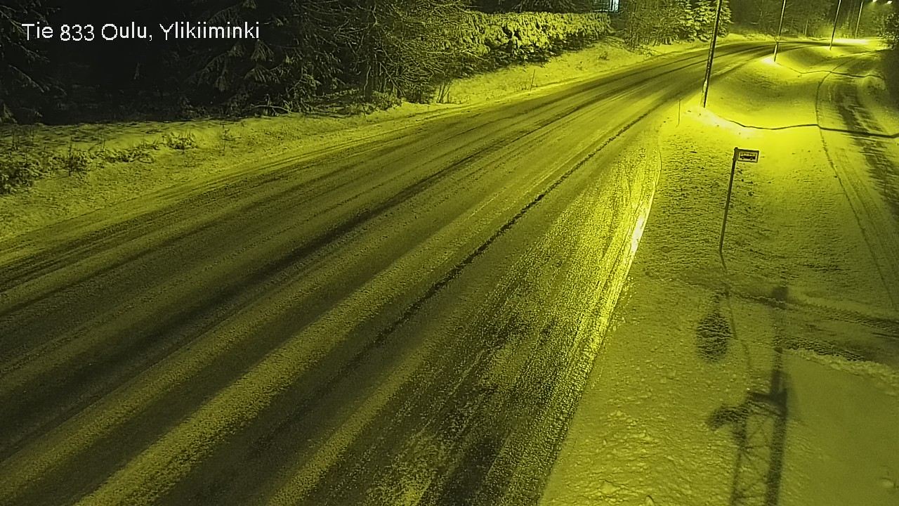 Weather Camera Image Väg  833 Oulu, Vesala, Oulu, Pohjois-Pohjanmaa