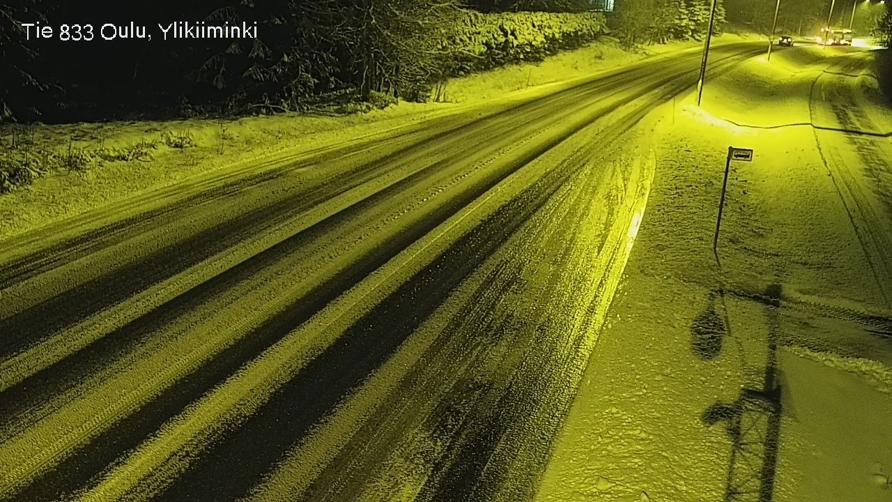 Weather Camera Image Väg  833 Oulu, Vesala, Oulu, Pohjois-Pohjanmaa
