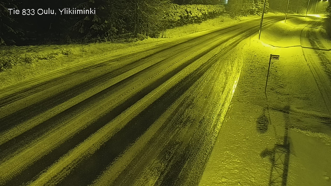 Weather Camera Image Väg  833 Oulu, Vesala, Oulu, Pohjois-Pohjanmaa
