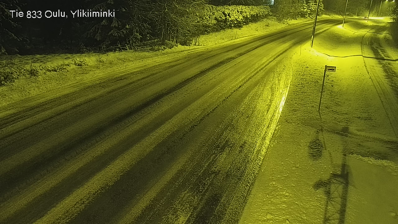 Weather Camera Image Väg  833 Oulu, Vesala, Oulu, Pohjois-Pohjanmaa