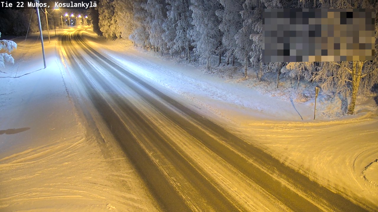 Weather Camera Image Road 22 Muhos, Kosulankylä, Muhos, Pohjois-Pohjanmaa