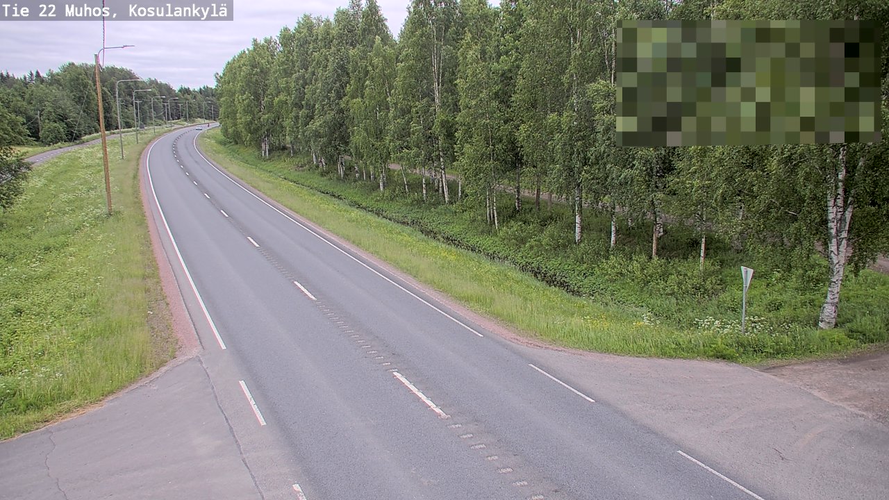 Weather Camera Image Road 22 Muhos, Kosulankylä, Muhos, Pohjois-Pohjanmaa